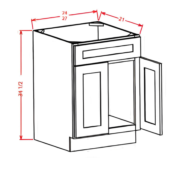 Vanity Sink 24"x34½"x21" Base Cabinet